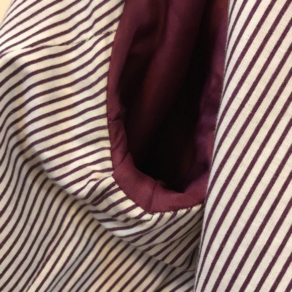Marc Jacobs Sz 4 jacket raspberry magenta wool button snaps striped sleeves - Picture 13 of 14